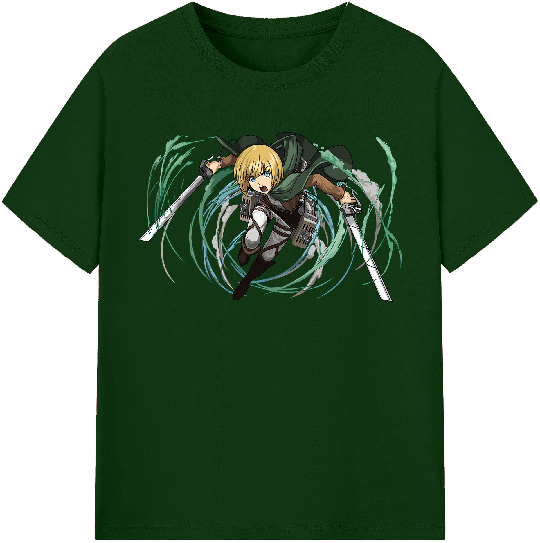 （画像用） 進撃の巨人 アルミン·アルレルト Attack on Titan Armin Arlert 綿100％半袖Tシャツ（フロントプリント）